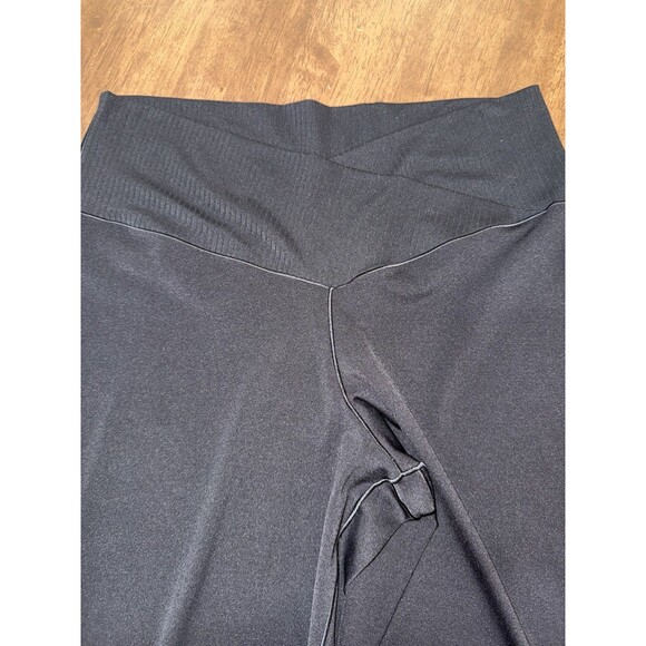 Aerie OFFLINE Real Me Super Flare Leggings XXL High Rise Black Ribbed Panels - Picture 5 of 8